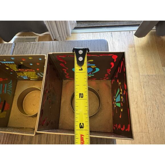 Retired Set 2 PartyLite Southwestern Lights Holiday Tea Light Candle Holders 3” - Picture 5 of 7